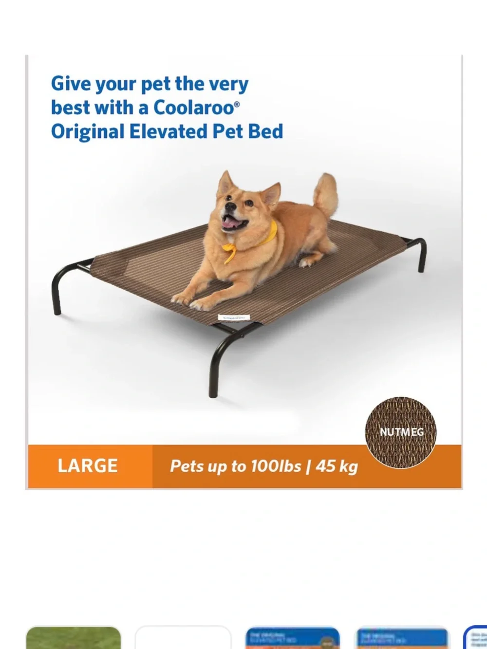 Elevated Dog Bed - Brown